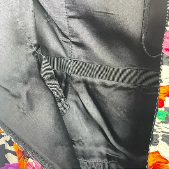 A.J. Bari Vintage 100% Silk Corset Tiered Floral Party Cocktail Dress Size 8 - Picture 9 of 11